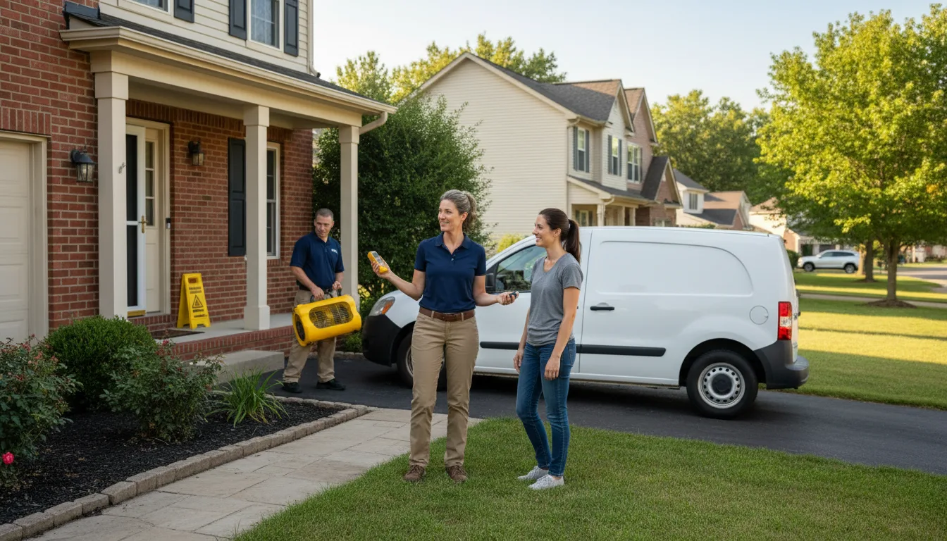Water restoration image for Dehumidification And Cleanup Services in New Weston, OH